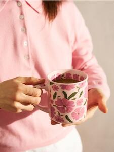 Sinsay - Kerámia bögre virágmintával - pasztellpink