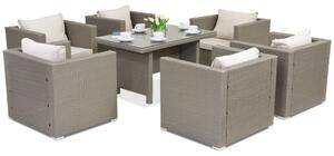 Rattan kerti bútor Roma Premium 6 Garden Point világosszürke