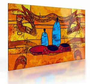 Kép - Ősi festészet (üvegen) (70x50 cm)