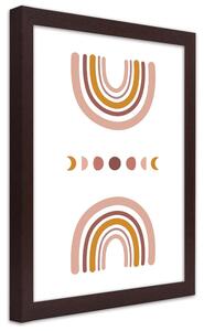 Gario Poszter Szivárvány A keret színe: Barna, Méret: 30 x 45 cm