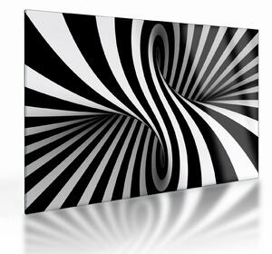 Absztrakt kép zebra csíkokkal (üvegen) (70x50 cm)