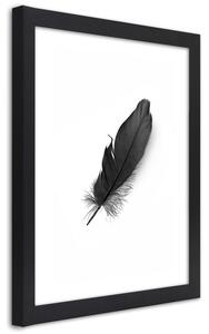 Gario Poszter Fekete toll A keret színe: Fekete, Méret: 20 x 30 cm