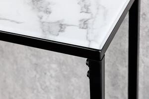 Design konzol Latrisha 110 cm fehér - márvány utánzata