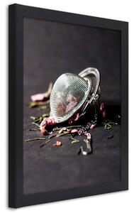 Gario Poszter Rose tea A keret színe: Természetes, Méret: 30 x 45 cm