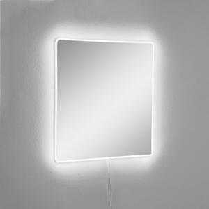 Square 30 x 30 cm Tükör LED -es világítással 30x30 fehér