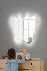 Butterfly Silver Tükör LED -es világítással 57x50 fehér