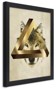 Gario Poszter Farkas és háromszög A keret színe: Fekete, Méret: 20 x 30 cm