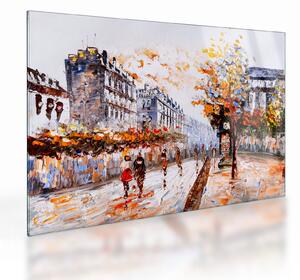 Kép - Városi élet (üvegen) (70x50 cm)