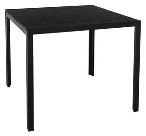 Kerti asztal, 90 cm, fekete, ABELO