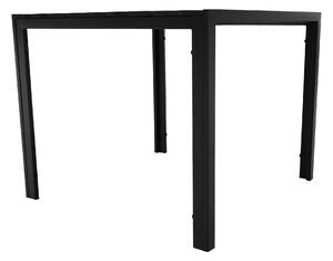 KONDELA Kerti asztal, 90 cm, fekete, ABELO