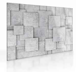 Kép - Betoncsempék absztrakciója (üvegen) (70x50 cm)