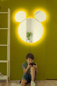 Mickey Silver Tükör LED -es világítással 53x50 Sárga