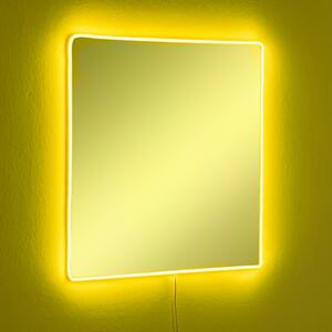 Square 50 x 50 cm Tükör LED -es világítással 50x50 Sárga