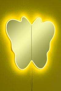 Butterfly Silver Tükör LED -es világítással 57x50 Sárga