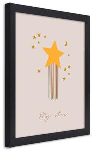 Gario Poszter Elvarázsolt csillag A keret színe: Fekete, Méret: 20 x 30 cm