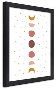 Gario Poszter Hold kompozíció A keret színe: Fekete, Méret: 20 x 30 cm
