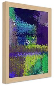 Gario Poszter Ibolya absztrakció A keret színe: Természetes, Méret: 30 x 45 cm