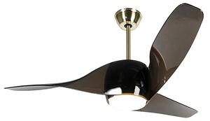Sárgaréz mennyezeti ventilátor távirányítóval LED-del - Sirocco 50