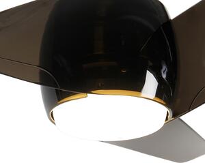 Sárgaréz mennyezeti ventilátor távirányítóval LED-del - Sirocco 50