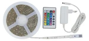 Led szalag strip 5méteres 19w ip44 távirányítóval fehér 30 led/m, 10cm-enként vágható