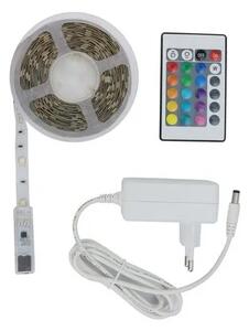 Led szalag strip 5méteres 19w ip20 távirányítóval rgb 30 led/m, 10cm-enként vágható