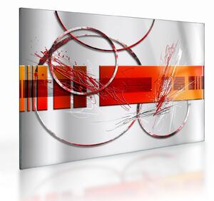 Absztrakt kép (üvegen) (70x50 cm)