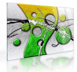 Absztrakt kép (üvegen) (70x50 cm)