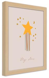 Gario Poszter Elvarázsolt csillag A keret színe: Természetes, Méret: 30 x 45 cm