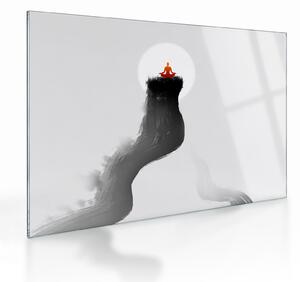 Kép - Meditáció a hegységen (üvegen) (70x50 cm)