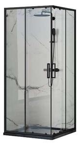 Vela Banyo NERO MATT FEKETE szögletes zuhanykabin 90x90x190, 6 mm üveg