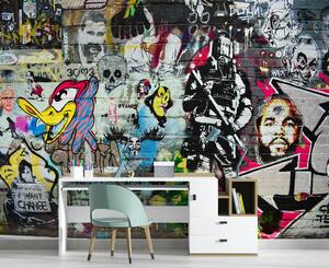 Gario Fotótapéta Graffiti - színes utcai stílus Anyag: Vlies, Méret: 300 x 210 cm