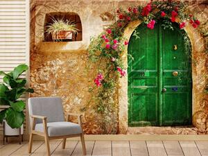 Gario Fotótapéta Zöld nagy ajtó Anyag: Vlies, Méret: 300 x 210 cm