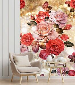 Gario Fotótapéta Virágzó rózsák Anyag: Vlies, Méret: 100 x 140 cm