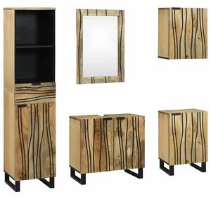 Fürdőszoba bútor szett fiókkal 5 pcs Barna 38 x 33 x 160 cm