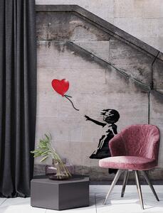 Gario Fotótapéta Banksy lány egy lufival Anyag: Vlies, Méret: 100 x 140 cm