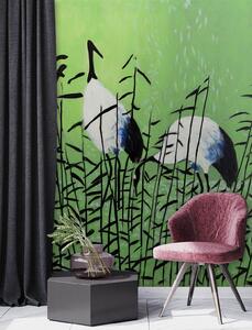 Fotótapéta Herons, mintha kézzel festett lenne Anyag: Vlies, Méretek: 100 x 140 cm