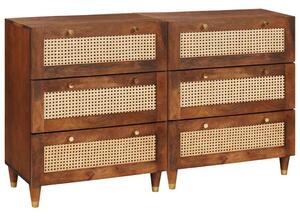 Tálalószekrény készlet 2 pcs Barna 60 x 33,5 x 75 cm