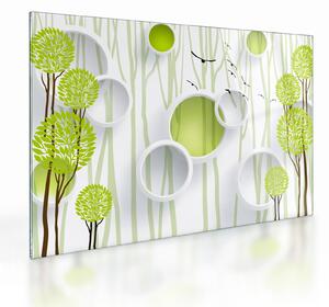 Az absztrakció képe a fákkal (üvegen) (70x50 cm)
