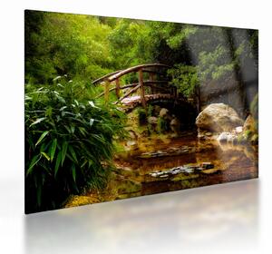 Kép - Híd a folyón (üvegen) (70x50 cm)