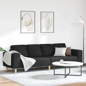 Nappali Kanapé Fekete 250 x 77 x 76 cm Poliészter