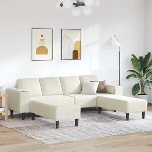 Nappali Kanapé 3 pcs Krém 250 x 188 x 76 cm