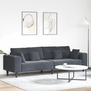 Kanapé Sötétszürke 250 x 77 x 76 cm Bársony