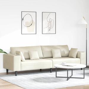 Kanapé Krém 250 x 77 x 76 cm Bársony