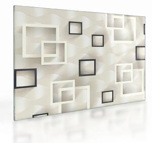 Geometriai absztrakt kép (üvegen) (70x50 cm)