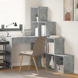 Sarokíróasztal Beton szürke 101,5 x 149,5 x 149,5 cm Faanyag