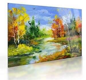 Kép - Tájfestés (üvegen) (70x50 cm)