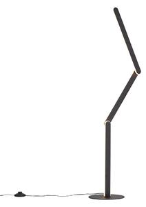 Design állólámpa fekete, LED-del, 3 fokozatban dimmelhető - Gate