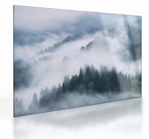 Kép - Fák a ködben (üvegen) (70x50 cm)