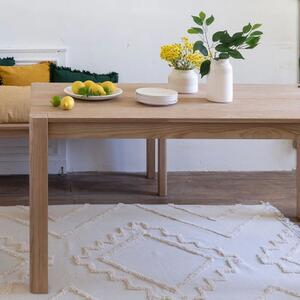 Étkezőasztal, 160x80 cm, natúr fa - BINETTE