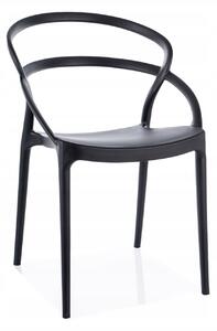GLIS műanyag kerti szék - fekete